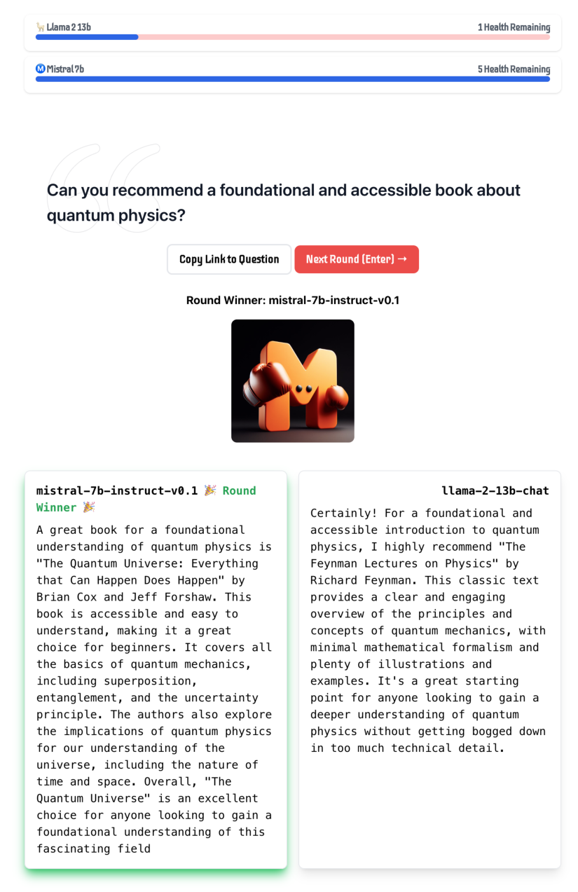 图 6：Mistral 7B – Instruct 与 Llama 2 13B – Chat 的人工评估示例